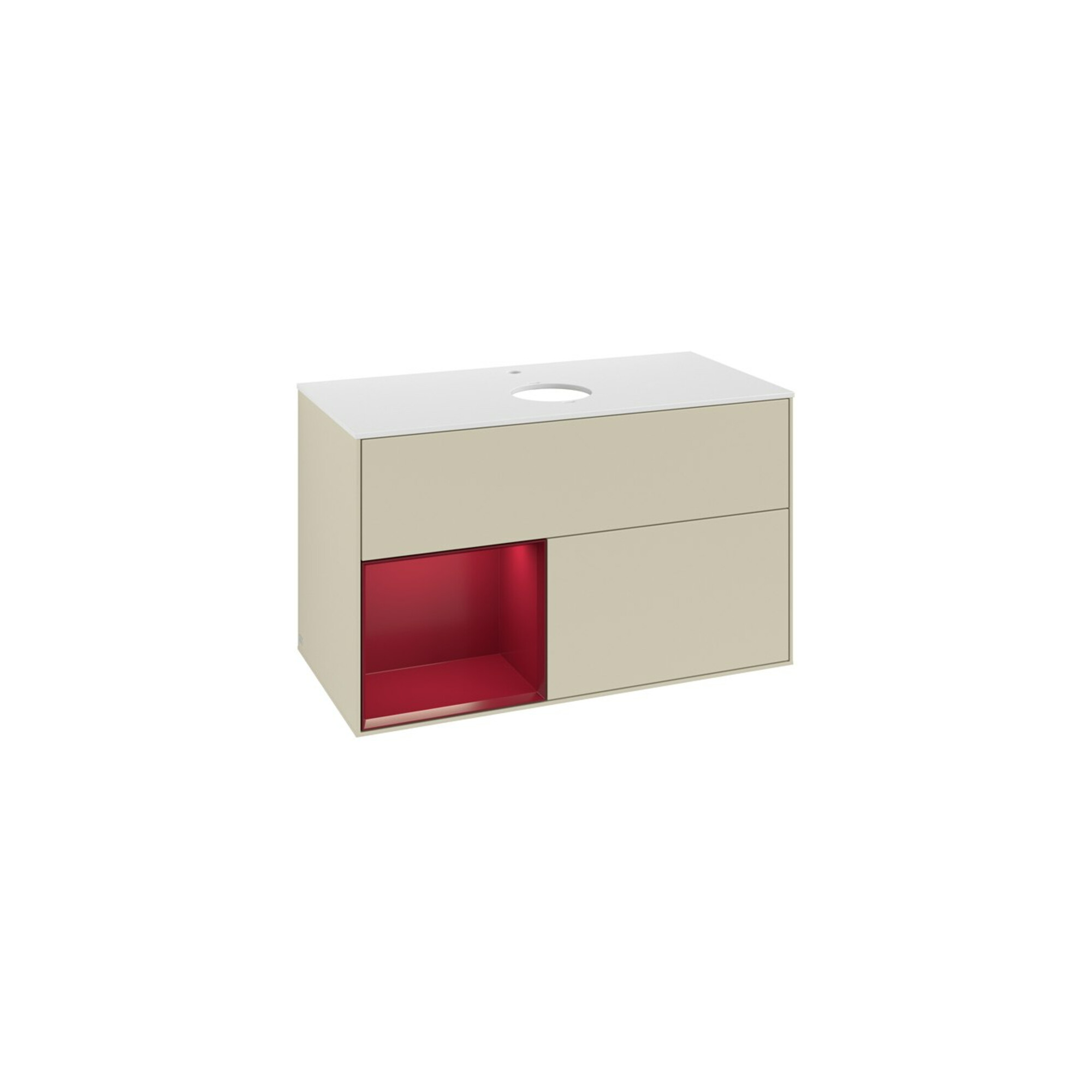 V&B Waschtischunterschrank Finion 100, Pl w m, Reg Peo m Lac, si Gr m Lac ; Villeroy & Boch