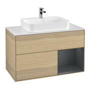 V&B Waschtischunterschrank Finion 100, Pl w m, Reg re md bl. m Lac, Oa ven