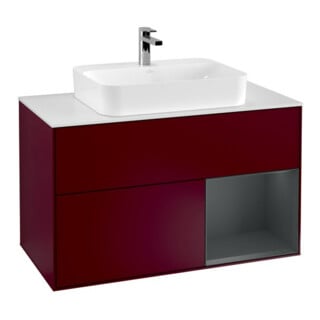 V&B Waschtischunterschrank Finion 100, Pl w m, Reg re md bl. m Lac, Peo m