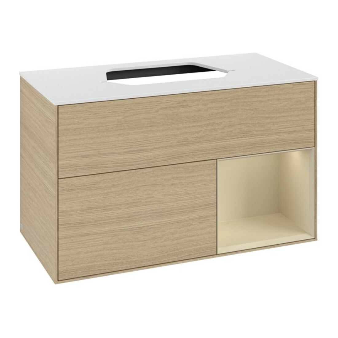 V&B Waschtischunterschrank Finion 100, Pl w m, Reg re si Gr m Lac, Oa ven