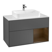 V&B Waschtischunterschrank Finion 100, Pl w m, Reg re wal ven, Anthrac. m