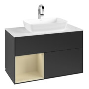 V&B Waschtischunterschrank Finion 100, Pl w m, Reg si Gr m Lac, bla m Lac