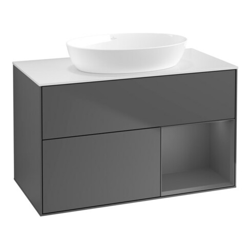 V&B Waschtischunterschrank Finion 100, Pl w m, Rg A m Lac, Anthrac. m
