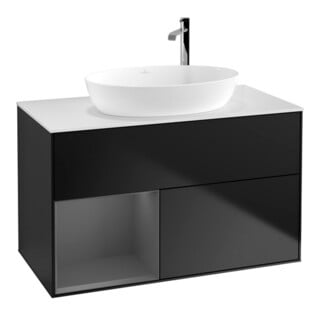 V&B Waschtischunterschrank Finion 100, Pl w m, Rg A m Lac, bla m Lac