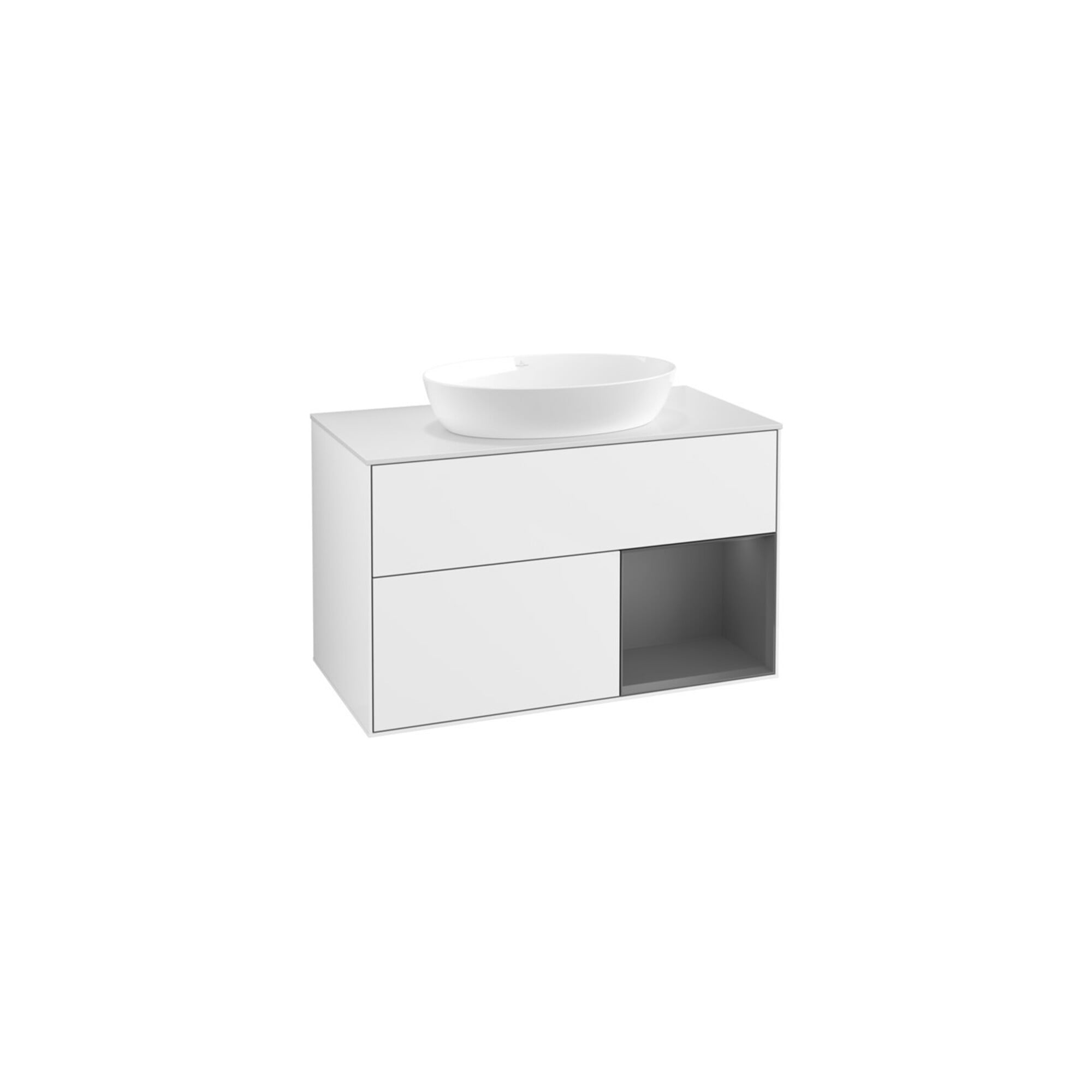V&B Waschtischunterschrank Finion 100, Pl w m, Rg A m Lac, glo wh. Lac ; Villeroy & Boch