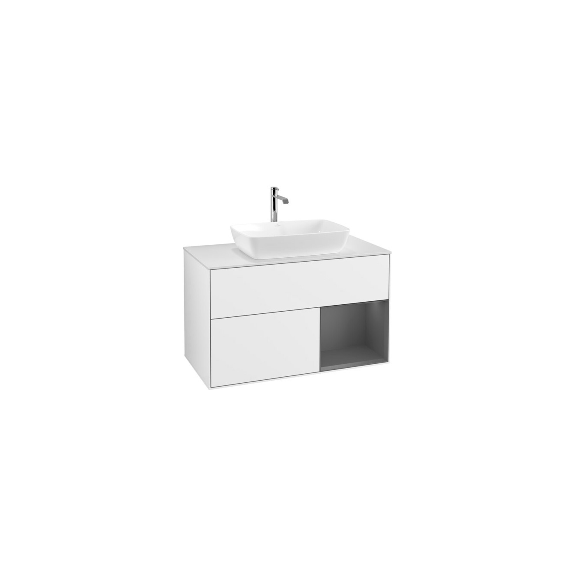 V&B Waschtischunterschrank Finion 100, Pl w m, Rg A m Lac, glo wh. Lac ; Villeroy & Boch