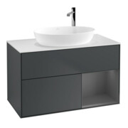 V&B Waschtischunterschrank Finion 100, Pl w m, Rg A m Lac, md bl. m Lac