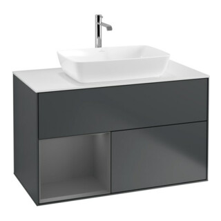 V&B Waschtischunterschrank Finion 100, Pl w m, Rg A m Lac, md bl. m Lac