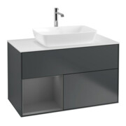 V&B Waschtischunterschrank Finion 100, Pl w m, Rg A m Lac, md bl. m Lac