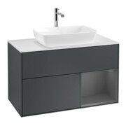 V&B Waschtischunterschrank Finion 100, Pl w m, Rg A m Lac, md bl. m Lac