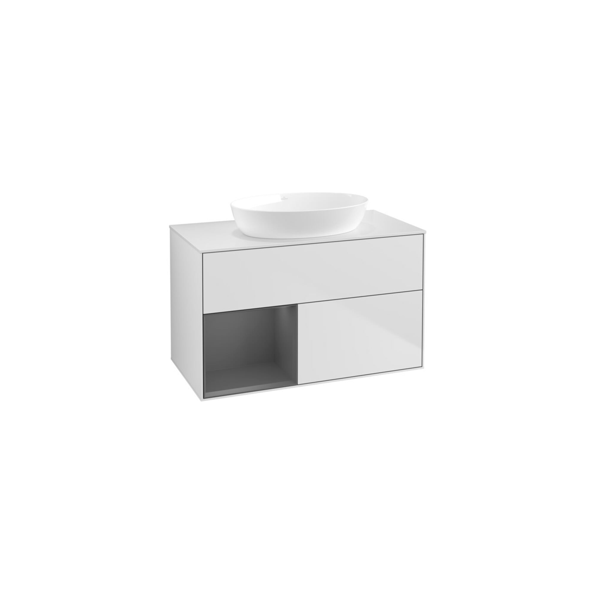 V&B Waschtischunterschrank Finion 100, Pl w m, Rg A m Lac, wh. m Lac ; Villeroy & Boch