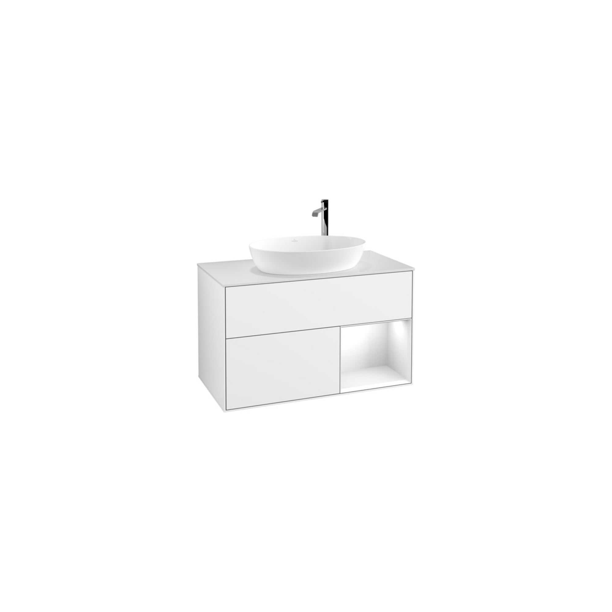 V&B Waschtischunterschrank Finion 100, Pl w m, Rg glo wh. Lac, glo wh. Lac ; Villeroy & Boch