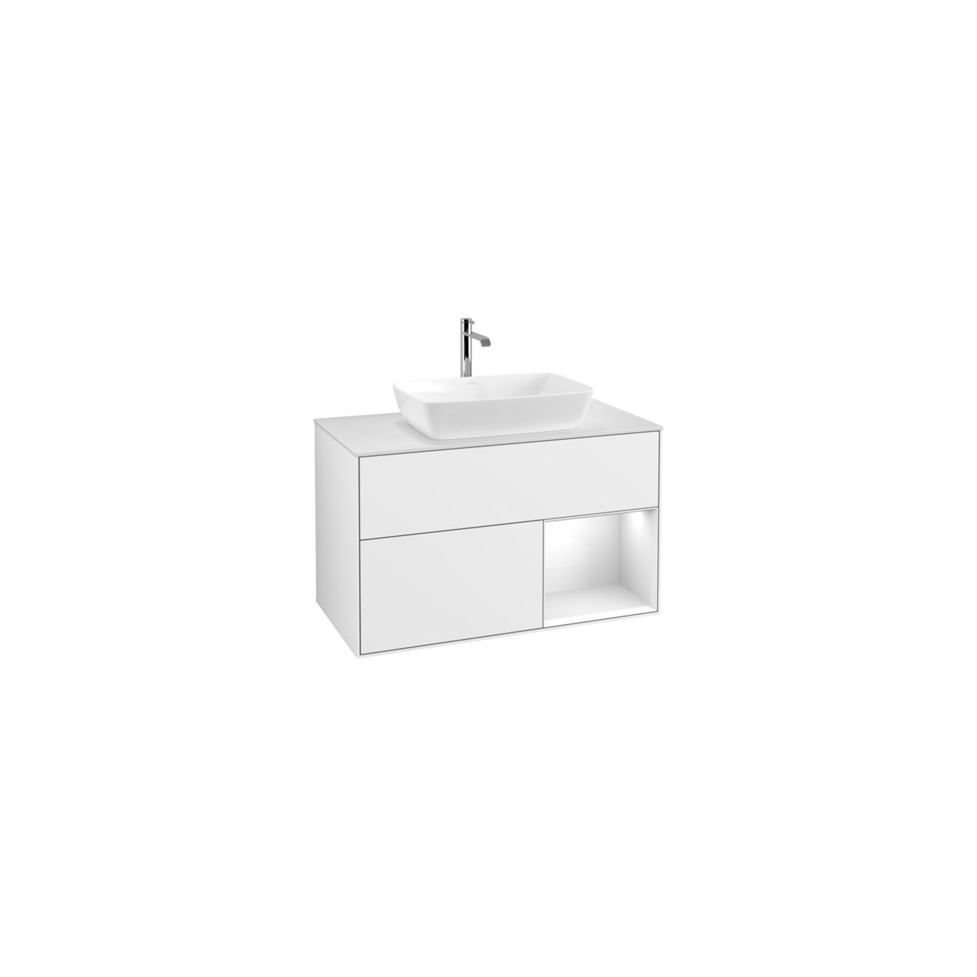 V&B Waschtischunterschrank Finion 100, Pl w m, Rg glo wh. Lac, glo wh. Lac ; Villeroy & Boch