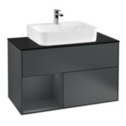 V&B Waschtischunterschrank Finion 100, Pl w m, Rg l md b m La, md b m Lac