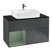 V&B Waschtischunterschrank Finion 100, Pl w m, Rg l Ol m Lac, md bl. m Lac