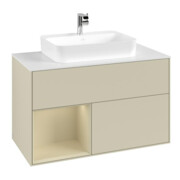 V&B Waschtischunterschrank Finion 100, Pl w m, Rg l si G m La, si Gr m Lac