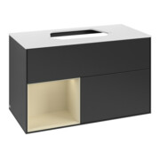 V&B Waschtischunterschrank Finion 100, Pl w m, Rg l si Gr m Lac, bla m Lac