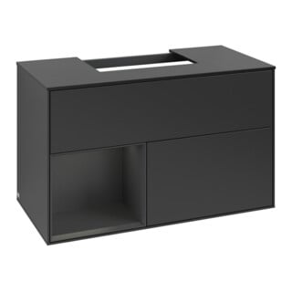 V&B Waschtischunterschrank Finion 100, Pl w m, Rg l si Gr m Lac, bla m Lac