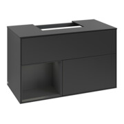 V&B Waschtischunterschrank Finion 100, Pl w m, Rg l si Gr m Lac, bla m Lac