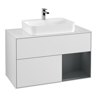 V&B Waschtischunterschrank Finion 100, Pl w m, Rg r md b m Lac, wh. m Lac