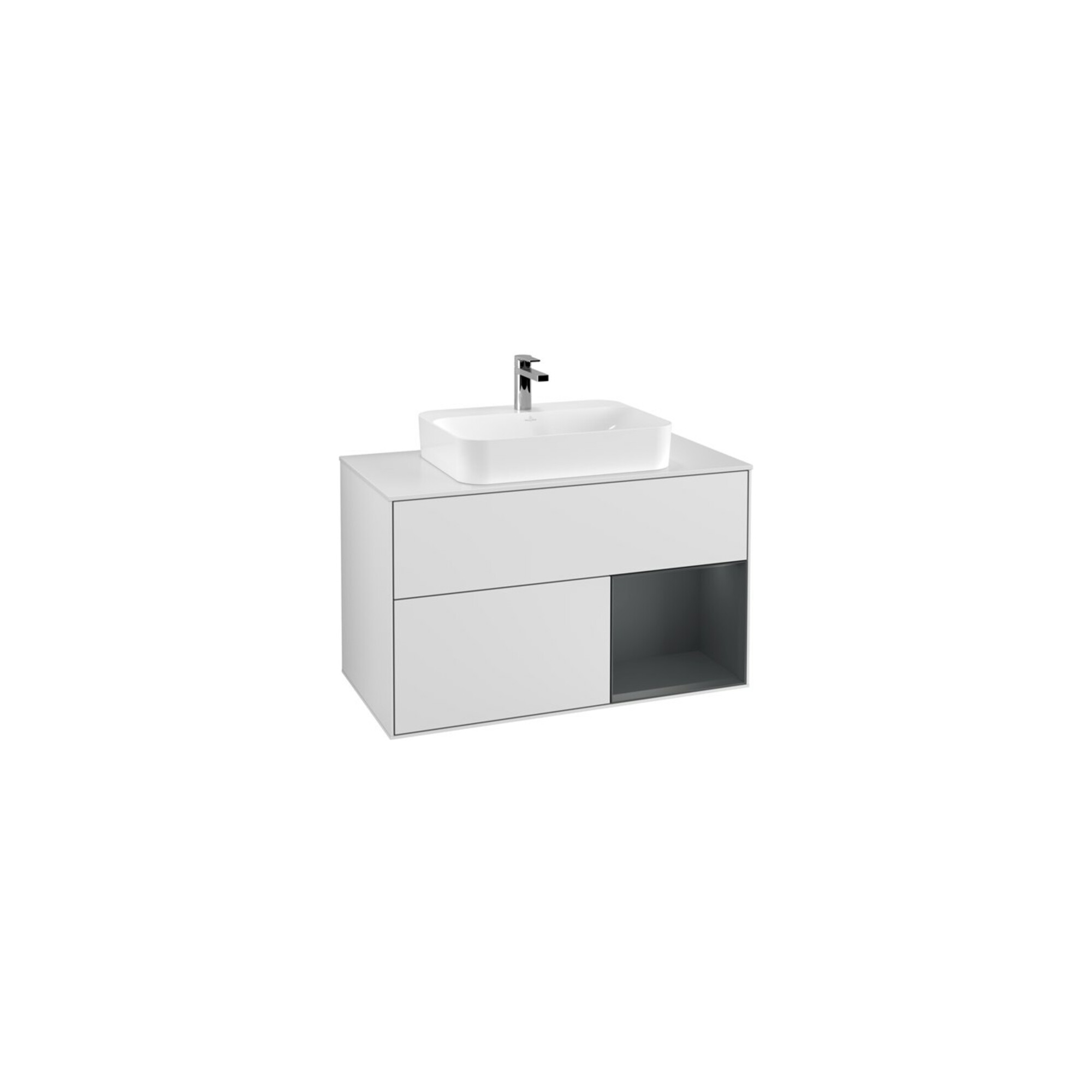 V&B Waschtischunterschrank Finion 100, Pl w m, Rg r md b m Lac, wh. m Lac ; Villeroy & Boch