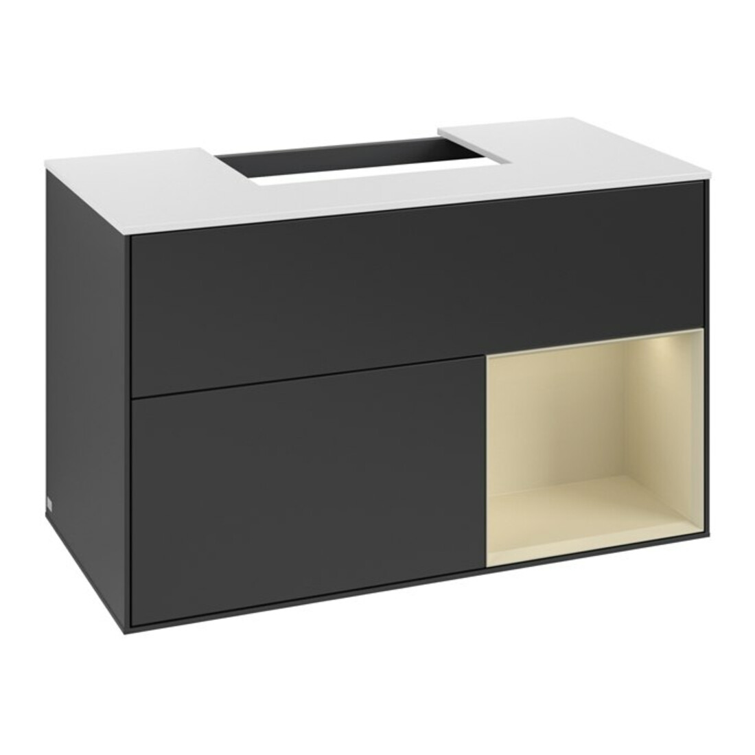 V&B Waschtischunterschrank Finion 100, Pl w m, Rg r si Gr m Lac, bla m Lac