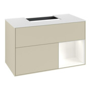 V&B Waschtischunterschrank Finion 100, Pl w m, Rg r wh. m Lac, si Gr m Lac