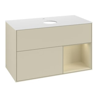 V&B Waschtischunterschrank Finion 100, Pl w m, Rg si Gr m Lac, si Gr m Lac