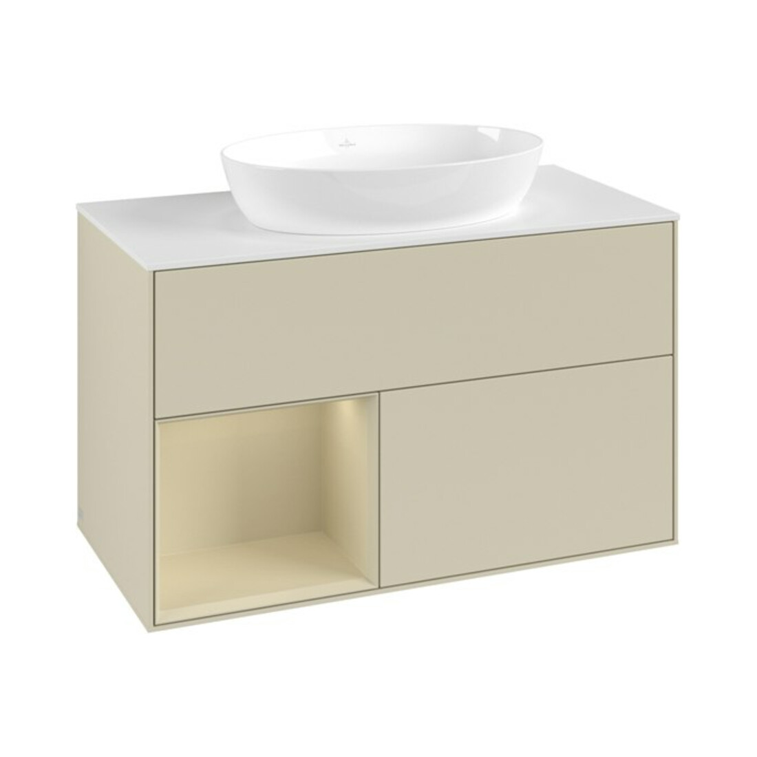 V&B Waschtischunterschrank Finion 100, Pl w m, Rg si Gr m Lac, si Gr m Lac