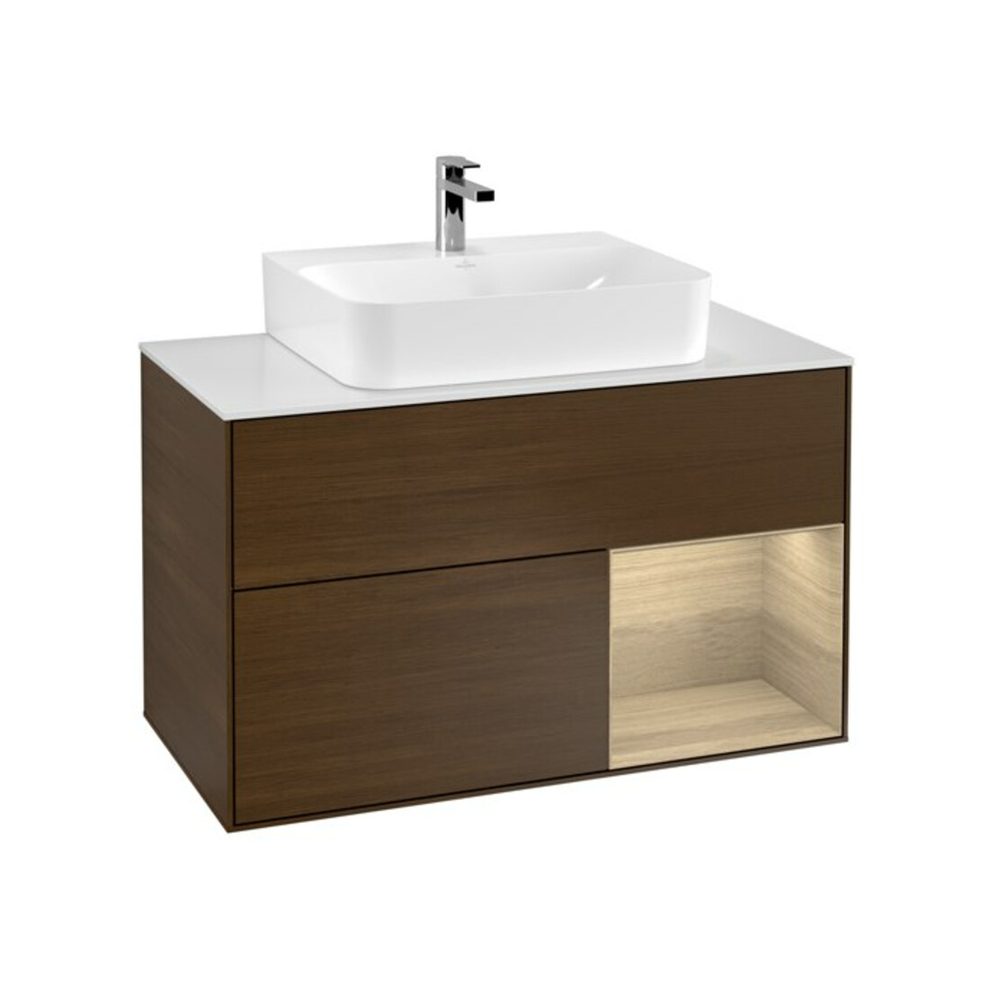 V&B Waschtischunterschrank Finion 100, Pl we m, Reg re Oa ven, wal ven