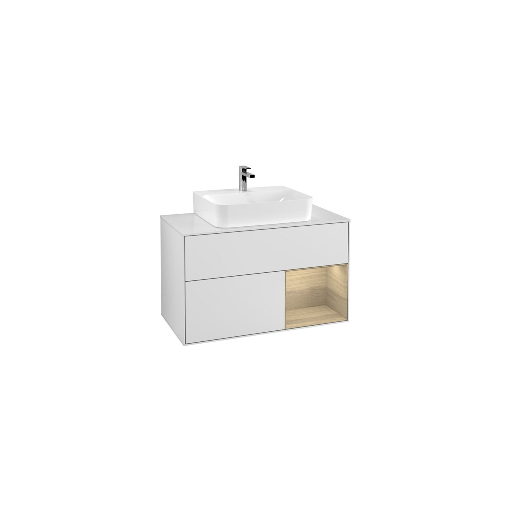 V&B Waschtischunterschrank Finion 100, Pl we m, Reg re Oa ven, wh. m Lac ; Villeroy & Boch