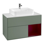 V&B Waschtischunterschrank Finion 100, Pl we m, Reg re Peo, Oli. m Lac