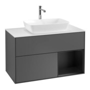 V&B Waschtischunterschrank Finion 100, Pl wh. m, Reg bla m Lac, Anthrac. m