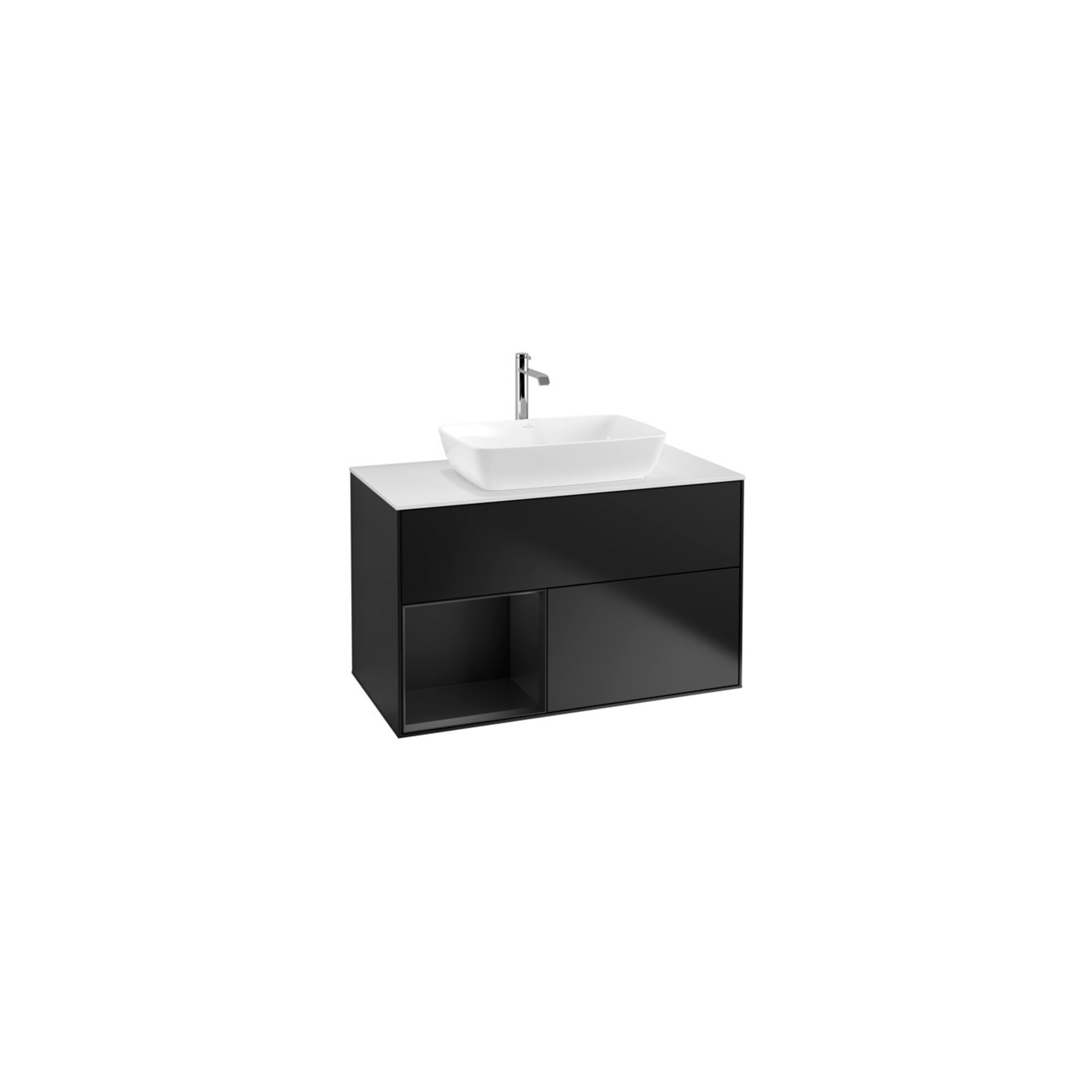 V&B Waschtischunterschrank Finion 100, Pl wh. m, Reg bla m Lac, bla m Lac ; Villeroy & Boch