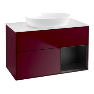 V&B Waschtischunterschrank Finion 100, Pl wh. m, Reg bla m Lac, Peo m
