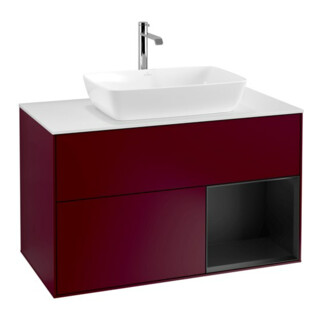 V&B Waschtischunterschrank Finion 100, Pl wh. m, Reg bla m Lac, Peo m