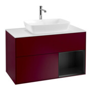 V&B Waschtischunterschrank Finion 100, Pl wh. m, Reg bla m Lac, Peo m