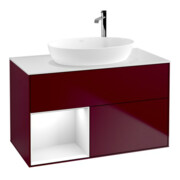 V&B Waschtischunterschrank Finion 100, Pl wh. m, Reg glo wh. Lac, Peo m