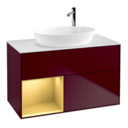 V&B Waschtischunterschrank Finion 100, Pl wh. m, Reg gol m Lac, Peo m