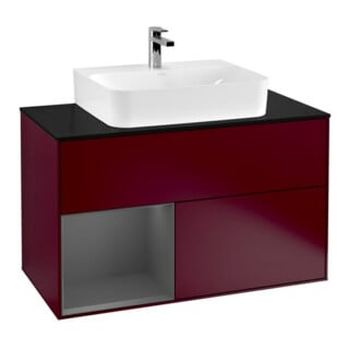 V&B Waschtischunterschrank Finion 100, Pl wh. m, Reg li Anthrac. m, Peo m