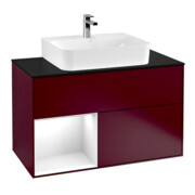 V&B Waschtischunterschrank Finion 100, Pl wh. m, Reg li glo wh. Lac, Peo m