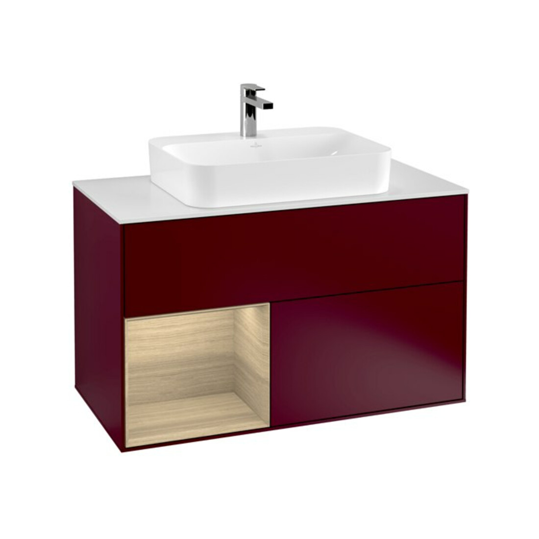 V&B Waschtischunterschrank Finion 100, Pl wh. m, Reg li Oa ven, Peo m
