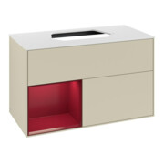 V&B Waschtischunterschrank Finion 100, Pl wh. m, Reg li Peo, si Gr m Lac