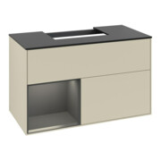 V&B Waschtischunterschrank Finion 100, Pl wh. m, Reg li Peo, si Gr m Lac