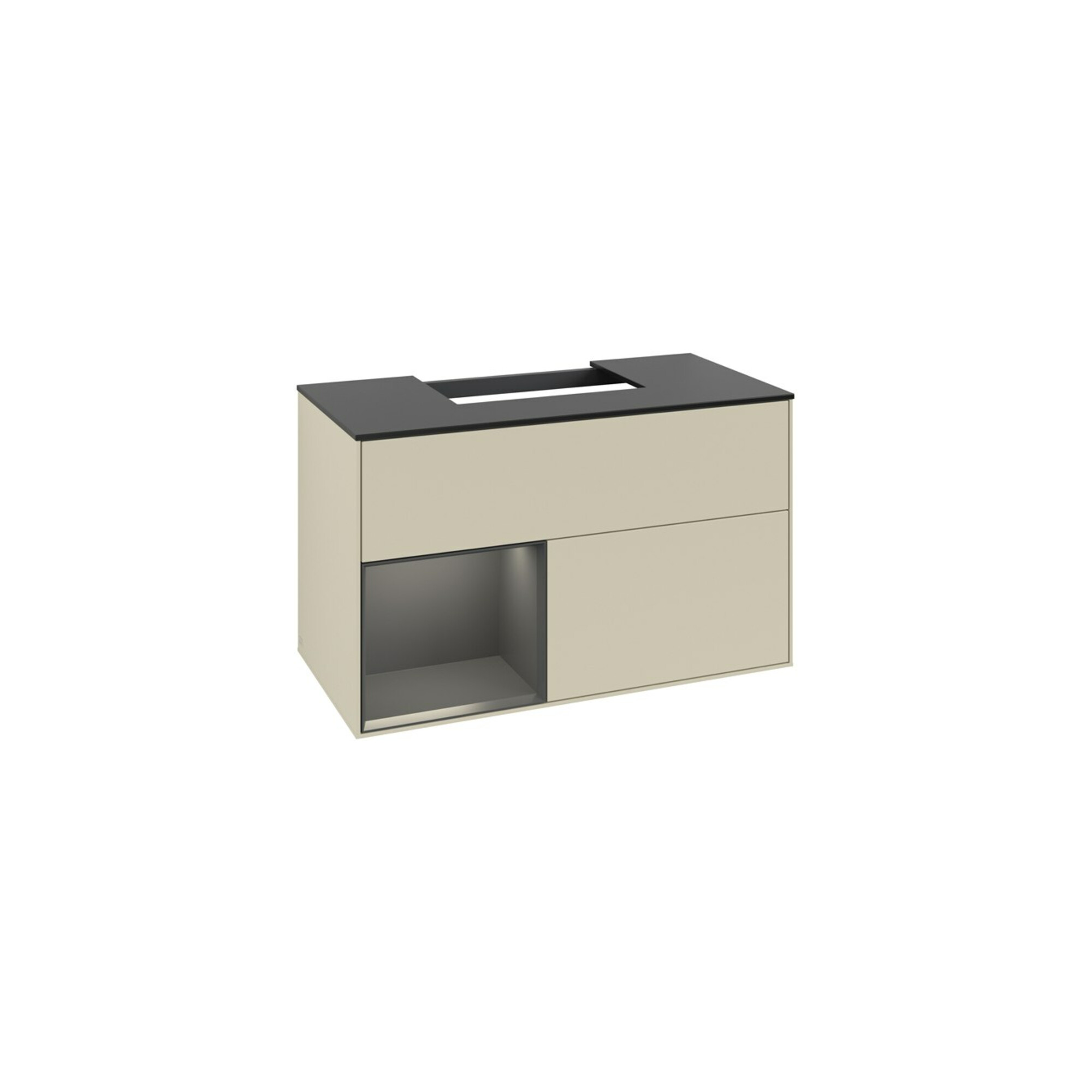 V&B Waschtischunterschrank Finion 100, Pl wh. m, Reg li Peo, si Gr m Lac ; Villeroy & Boch