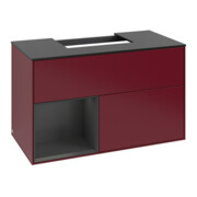 V&B Waschtischunterschrank Finion 100, Pl wh. m, Reg li si Gr m Lac, Peo m