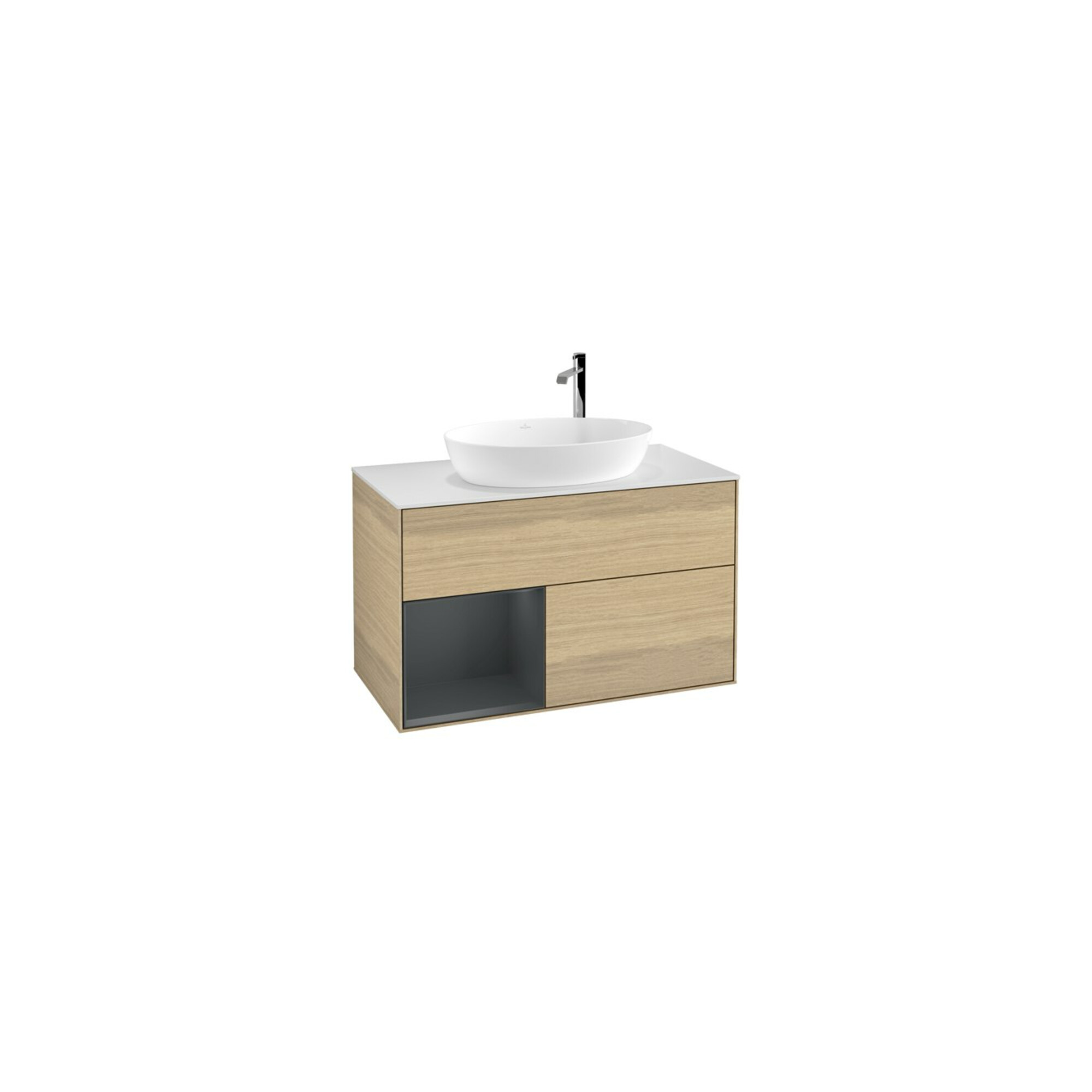 V&B Waschtischunterschrank Finion 100, Pl wh. m, Reg md m Lac, Oa ven ; Villeroy & Boch