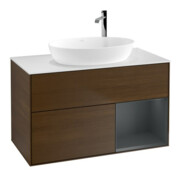 V&B Waschtischunterschrank Finion 100, Pl wh. m, Reg md m Lac, wal ven