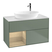 V&B Waschtischunterschrank Finion 100, Pl wh. m, Reg Oa ven, Oli. m Lac