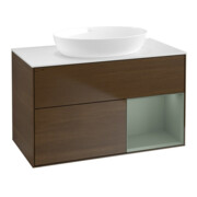 V&B Waschtischunterschrank Finion 100, Pl wh. m, Reg Oli. m Lac, wal ven